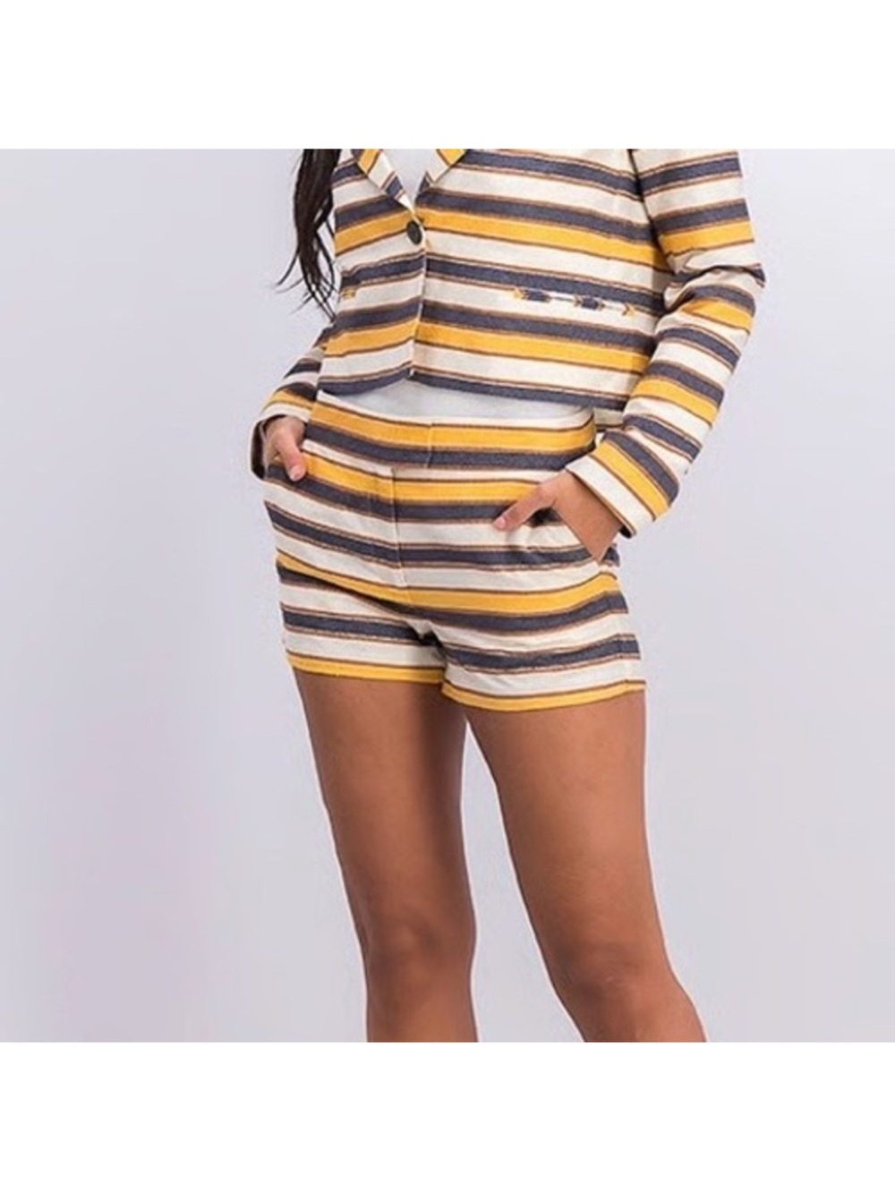 New Guess Marciano boucle Machella striped lined